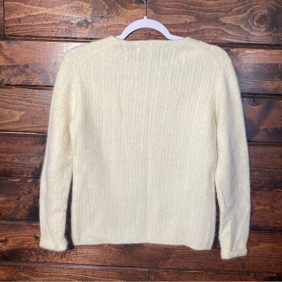 pursuits, ltd. Lambs Wool/Rabbits Fur Blend Cable Knit Sweater Women's Size S - Picture 5 of 11